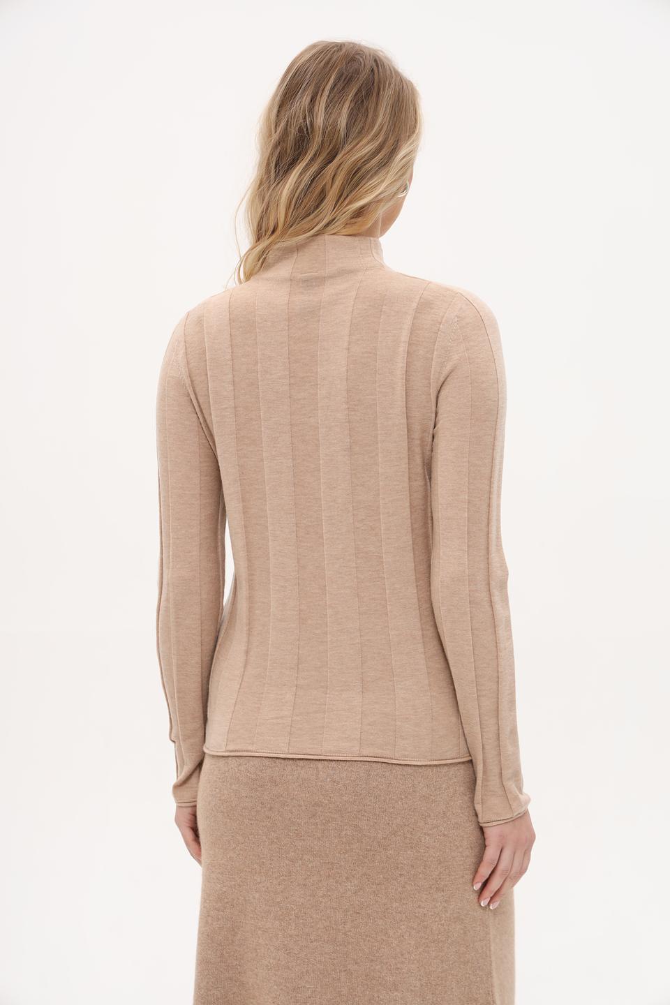 Пуловер Marc Cain бежевый с воротником