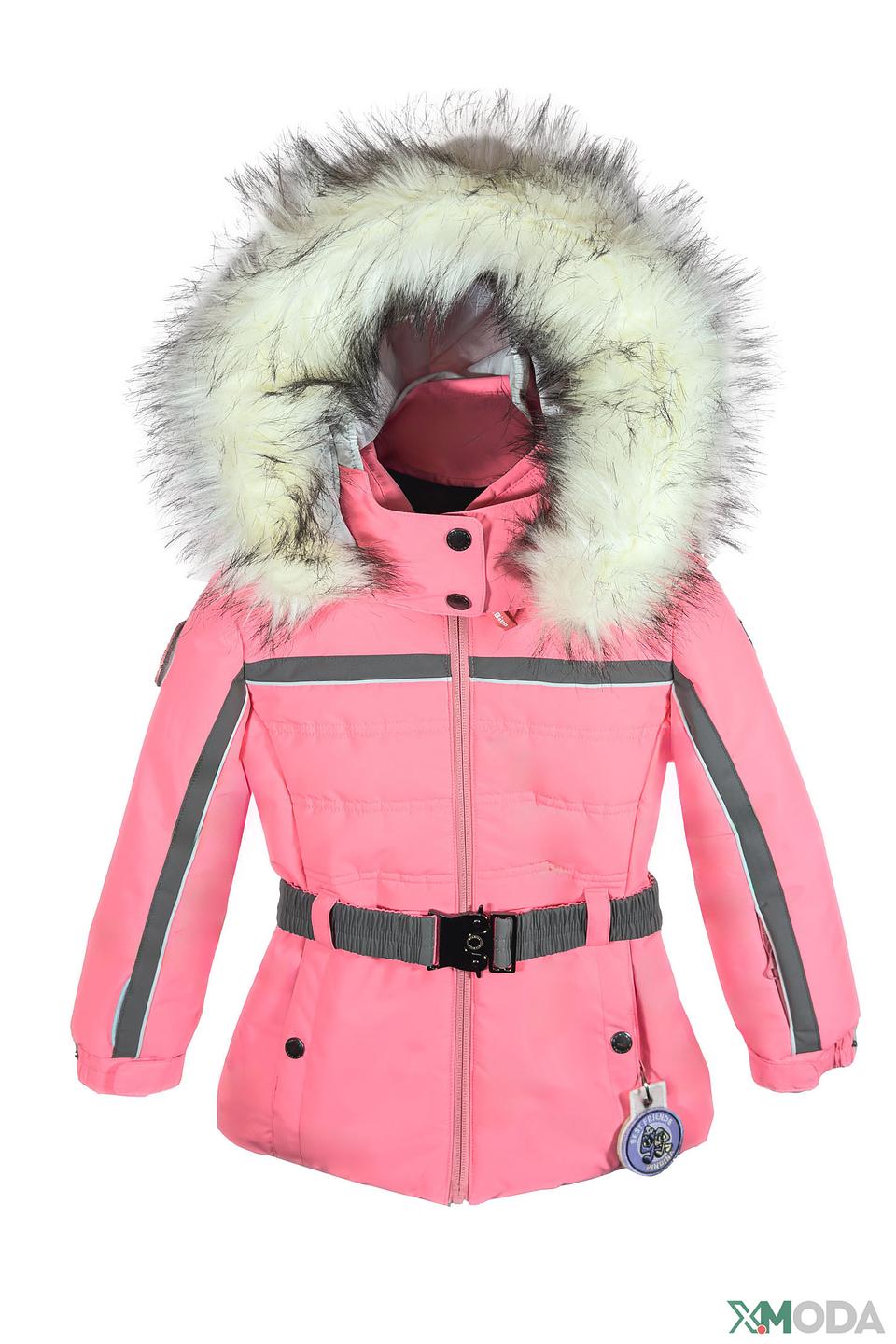Куртка PinBina дев. розовая с мехом