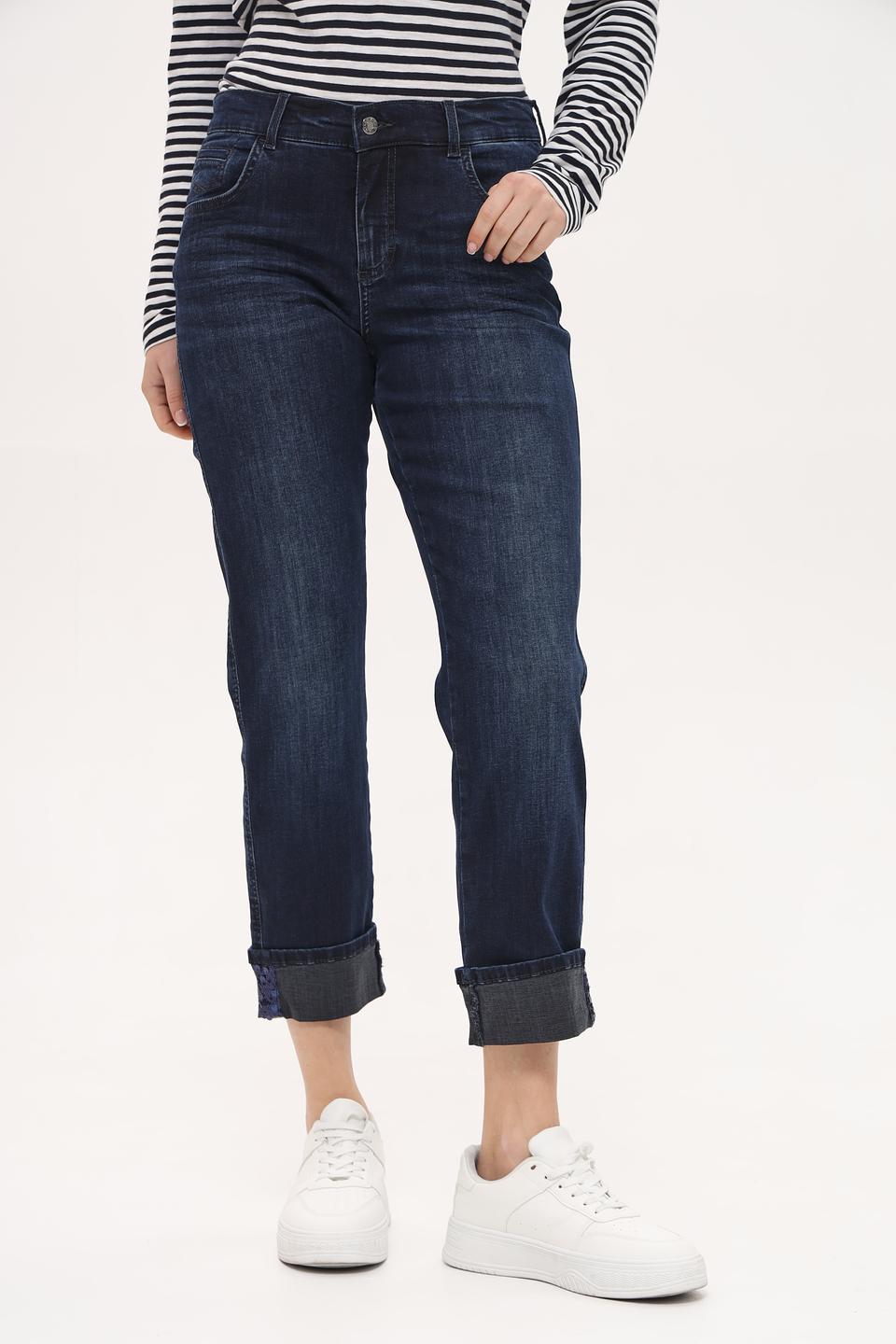 Джинсы Angels укороченные тёмно-синие