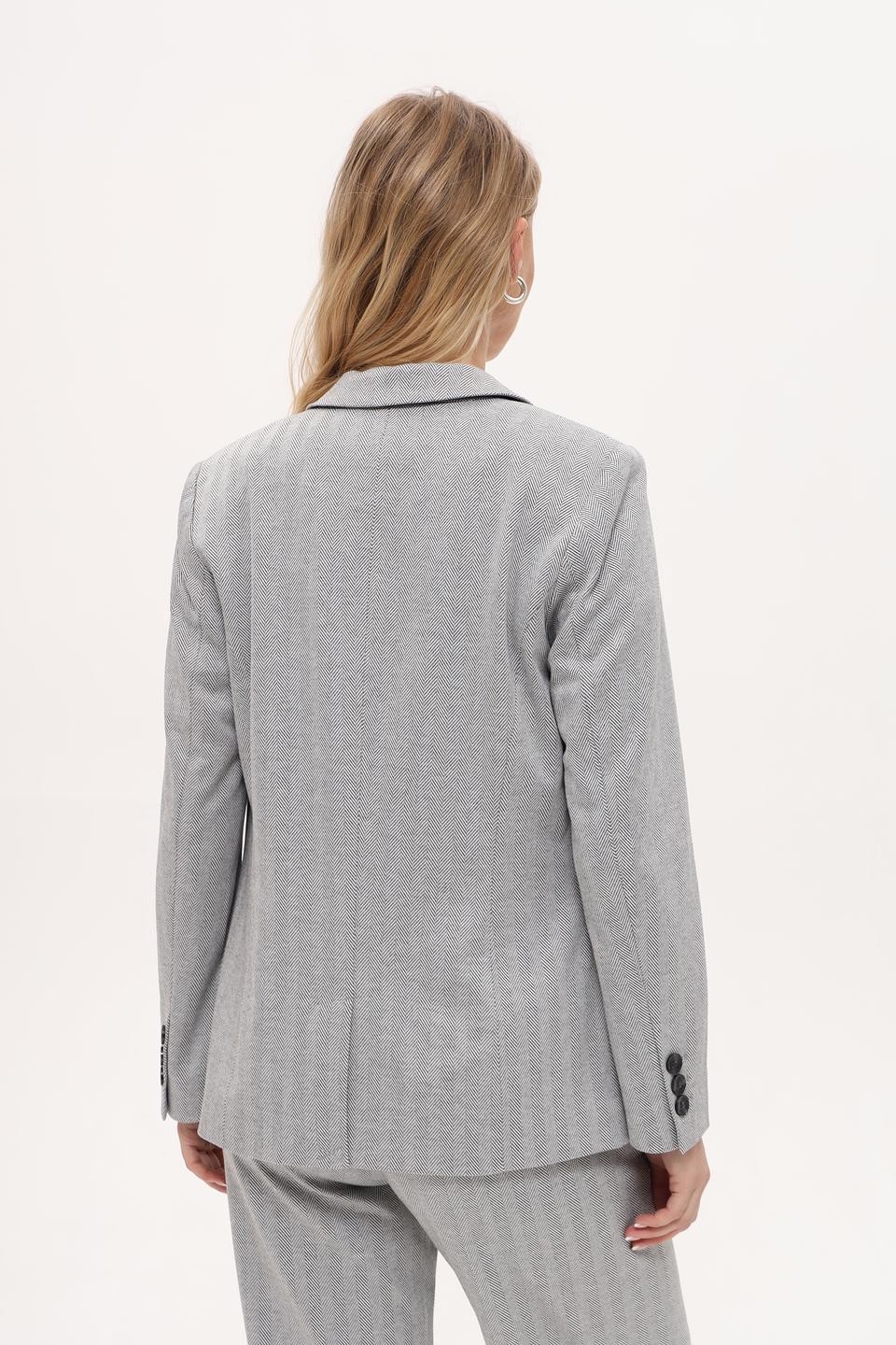 Жакет Olsen в клетку серый