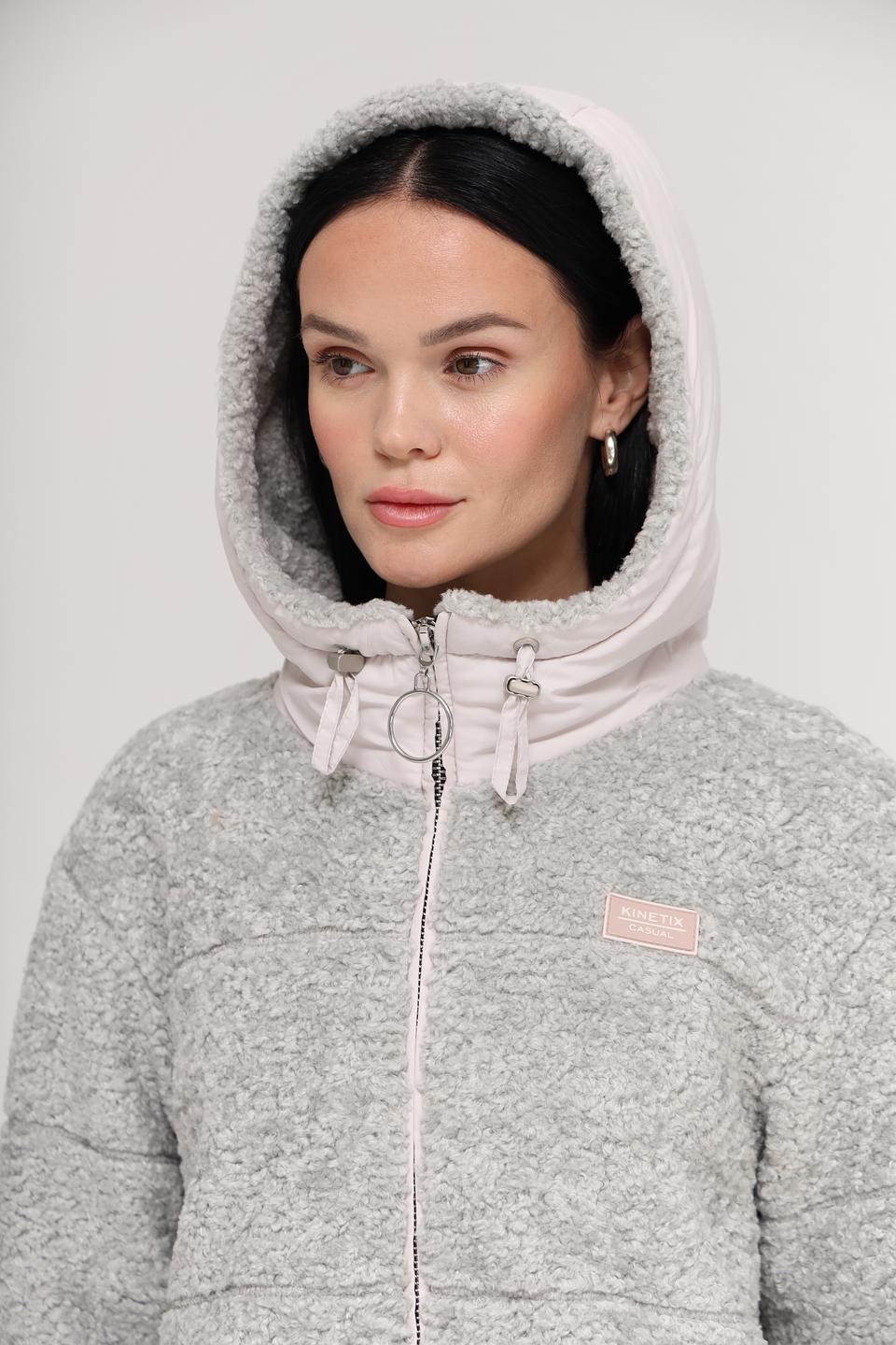 Куртка Electra style серая с капюшоном