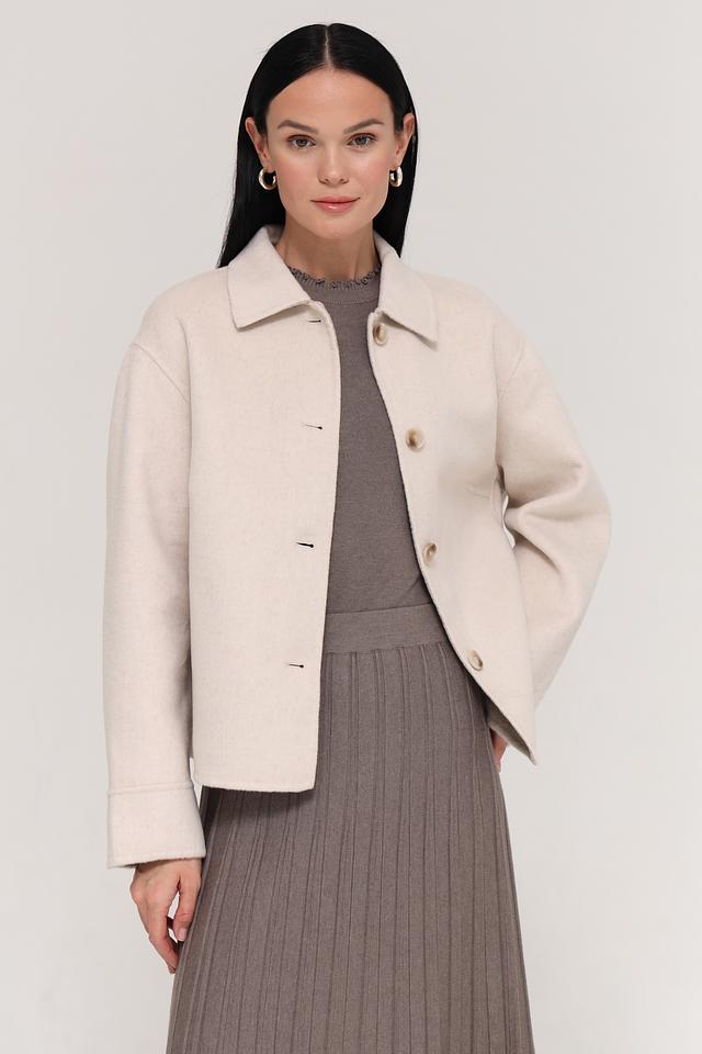 Жакет Oui приталенный бежевый