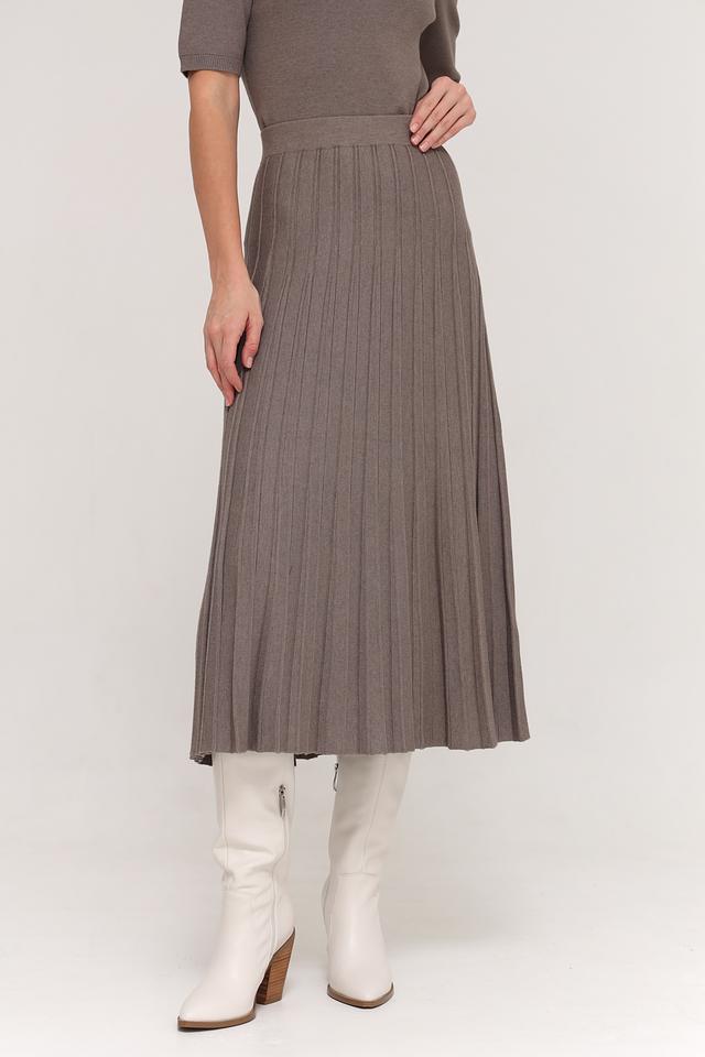 Юбка Oui плиссированная серая