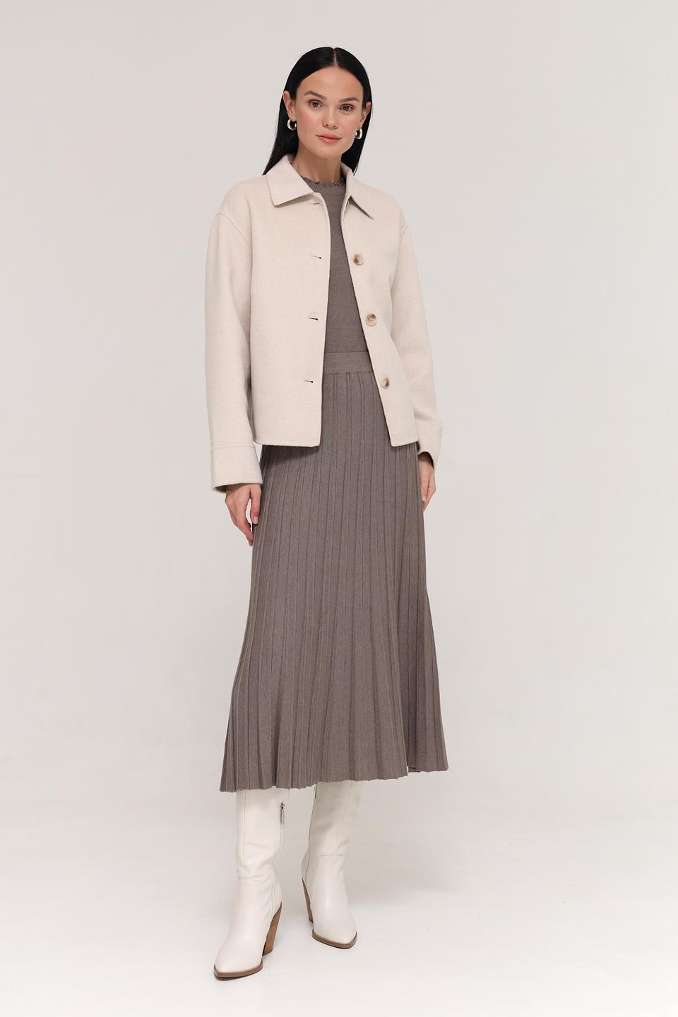 Юбка Oui плиссированная серая