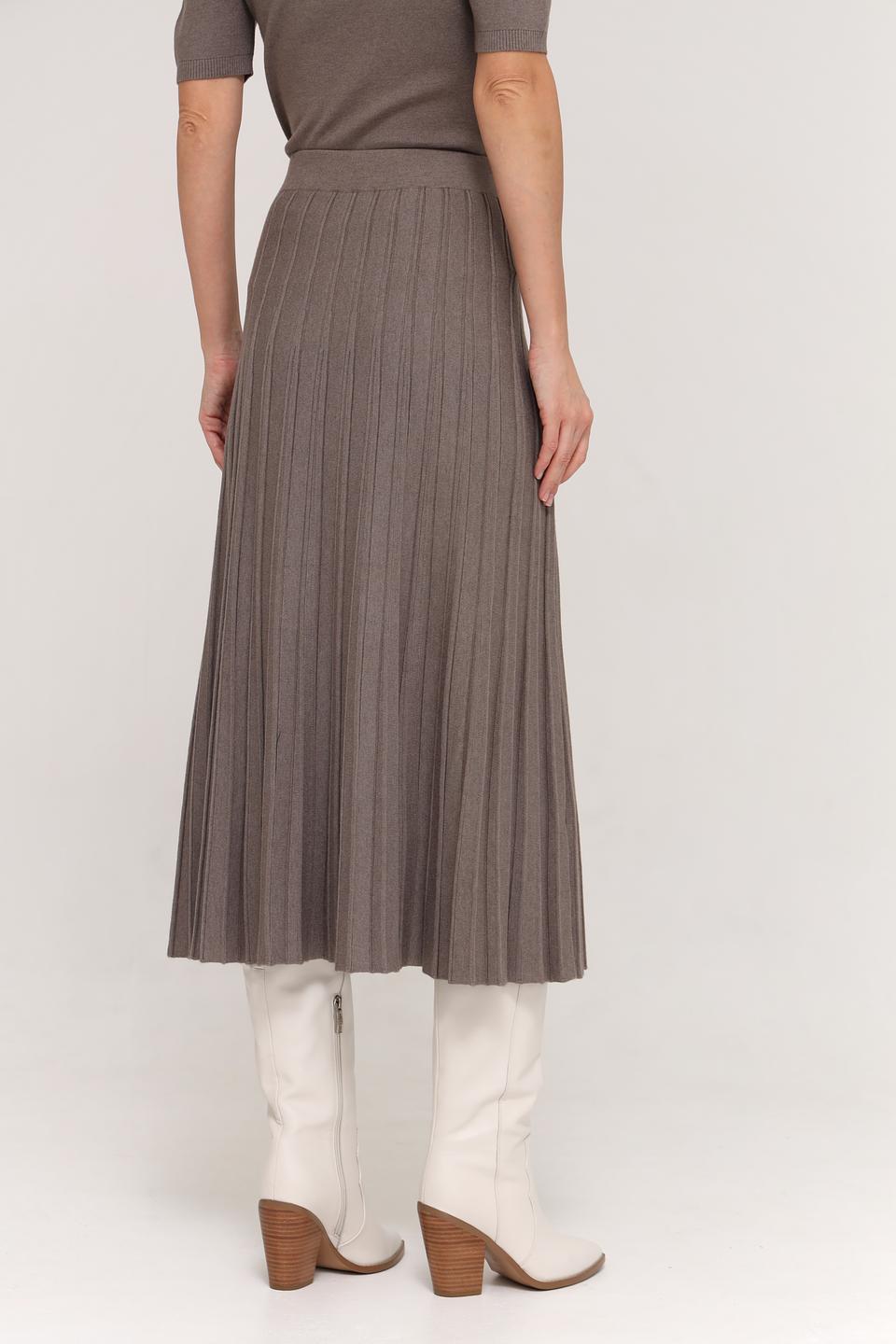 Юбка Oui плиссированная серая