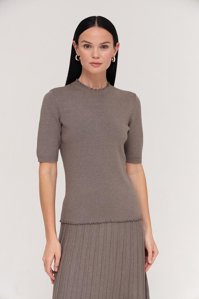 Пуловер Oui с коротким рукавом