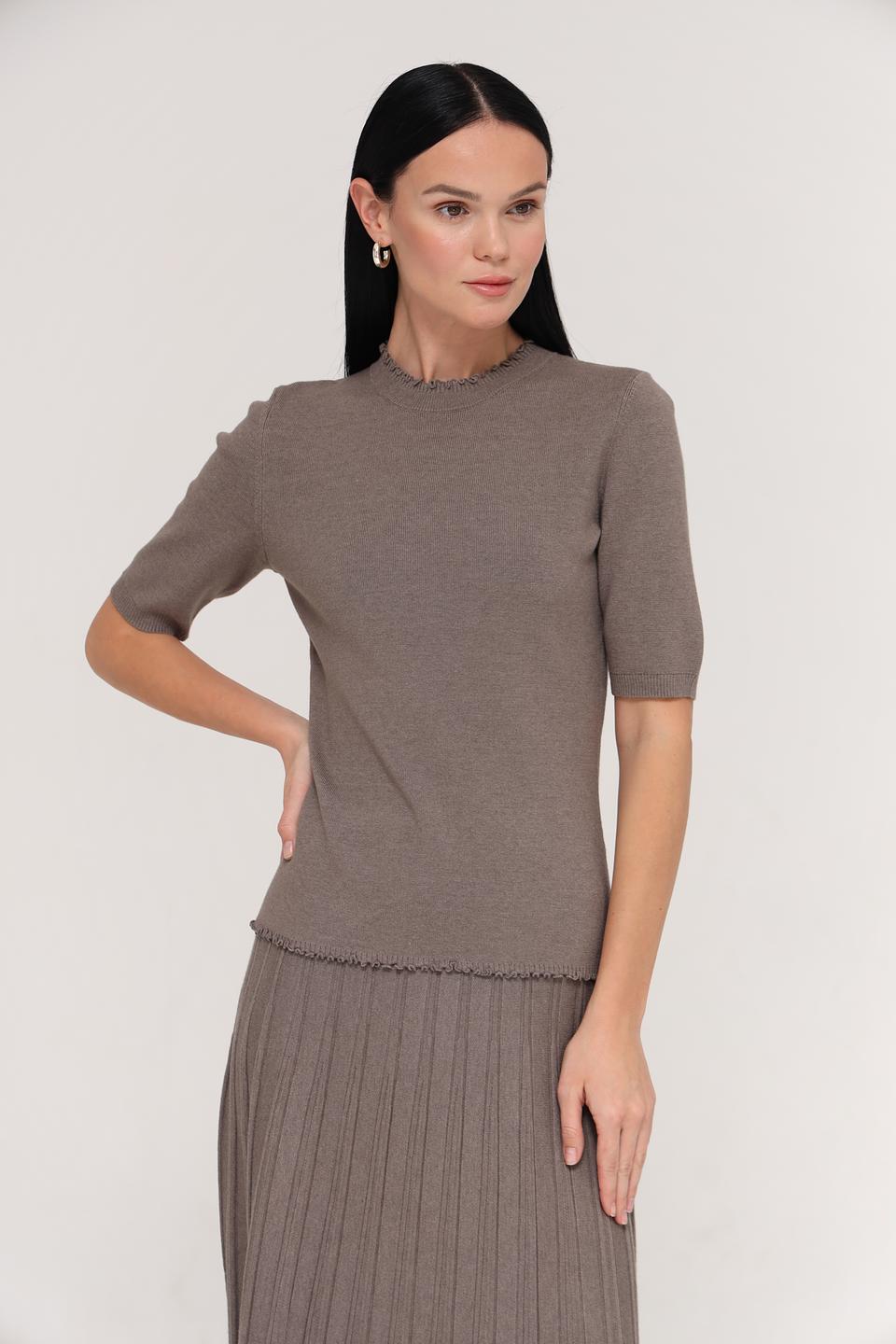 Пуловер Oui с коротким рукавом