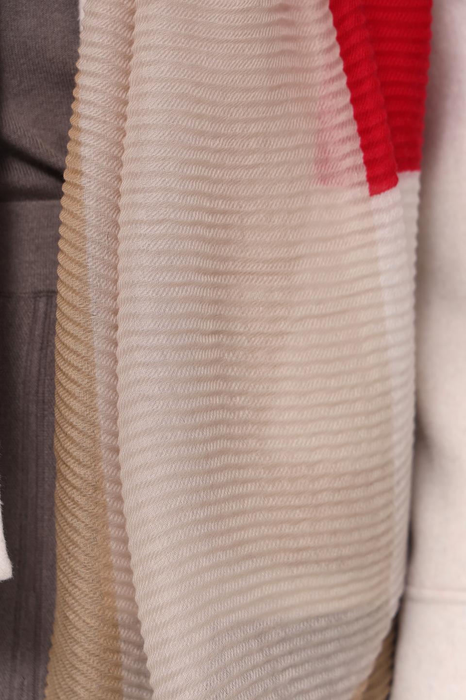 Шарф Bianca блочный красный