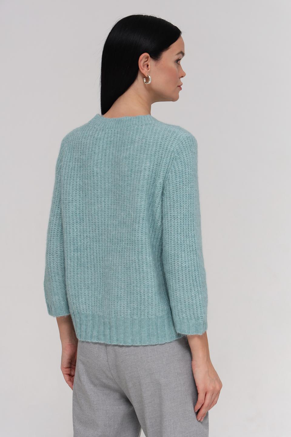 Пуловер Lecomte мятный с косами