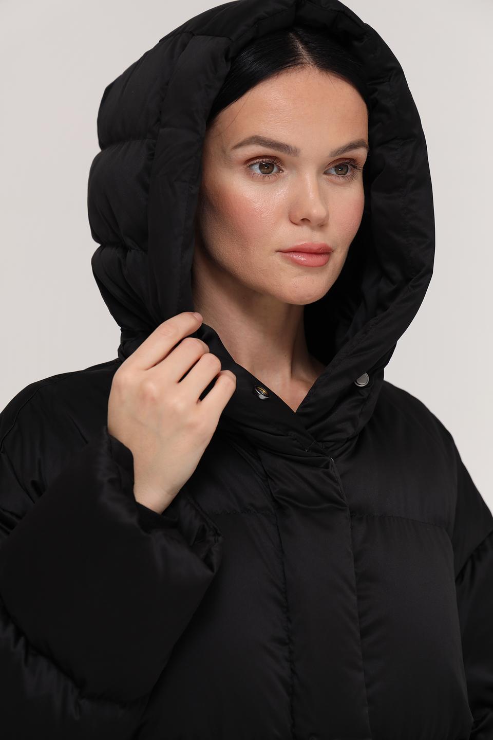 Пальто Marc Cain стеганое чёрное