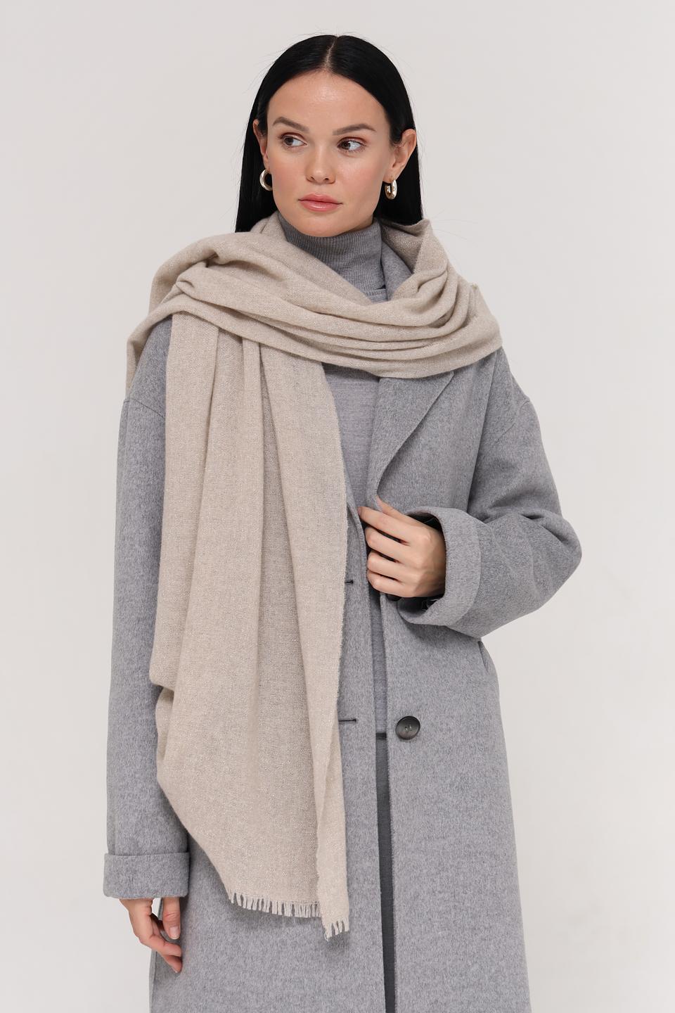 Шарф Marc Cain бежевый с люрексом