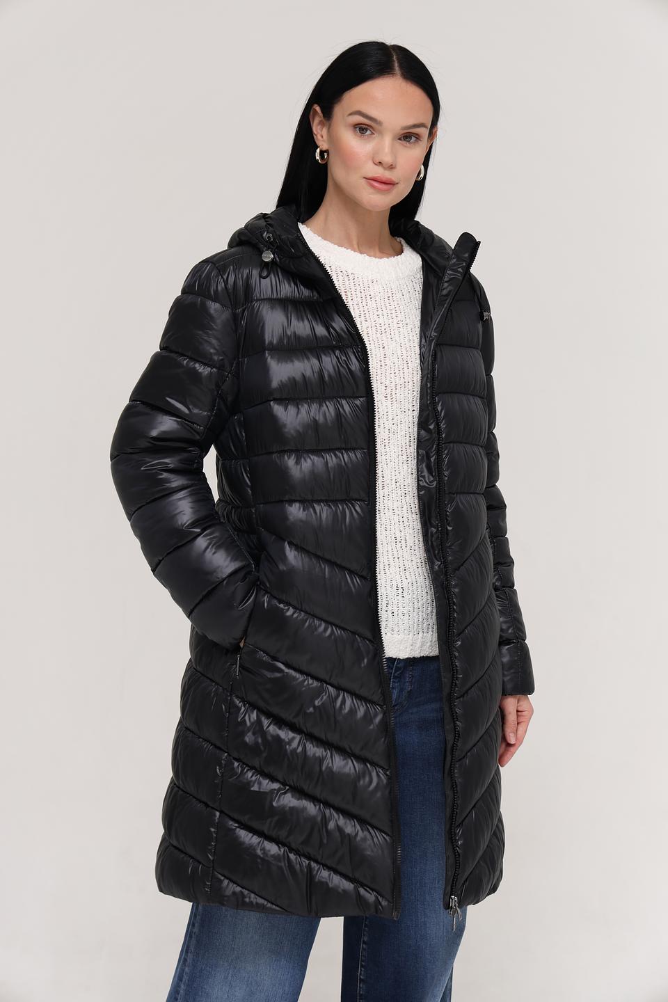 Пальто Marc Cain стеганое чёрное