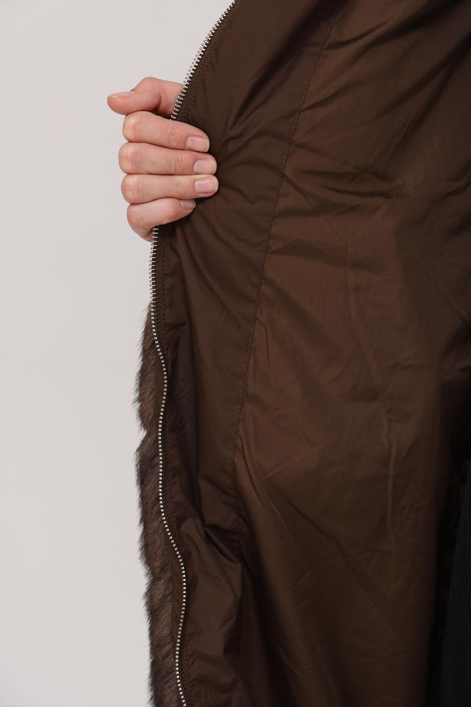 Куртка Electra style с мехом коричневая