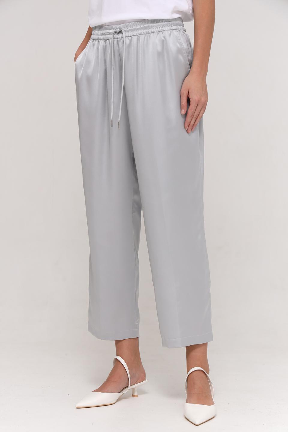 Брюки Marc Aurel атласные серые