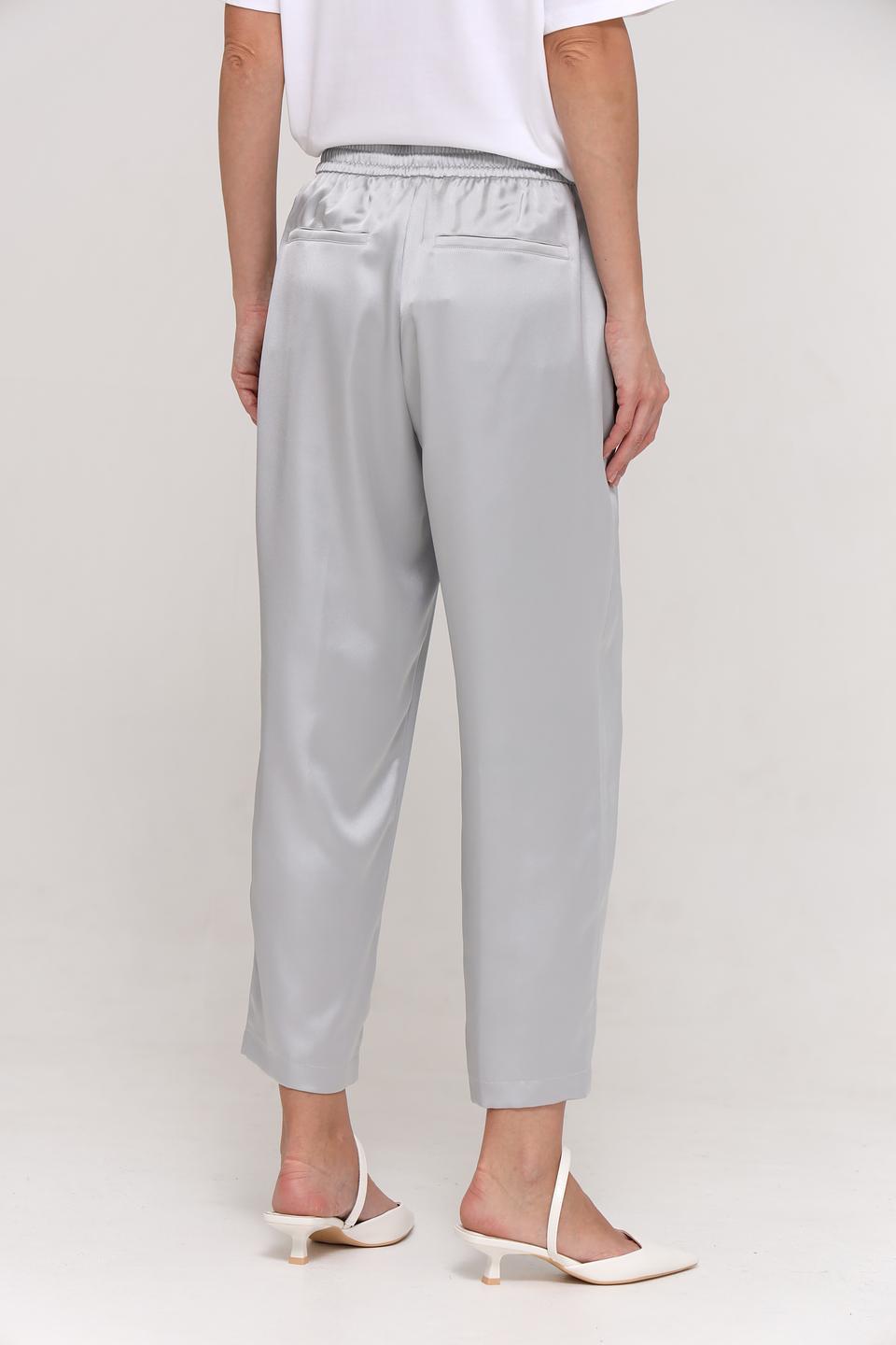 Брюки Marc Aurel атласные серые