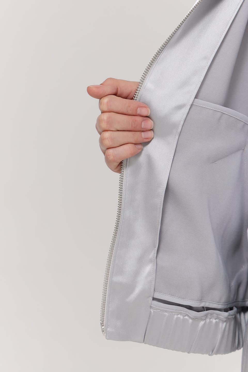 Жакет Marc Aurel атласный серый