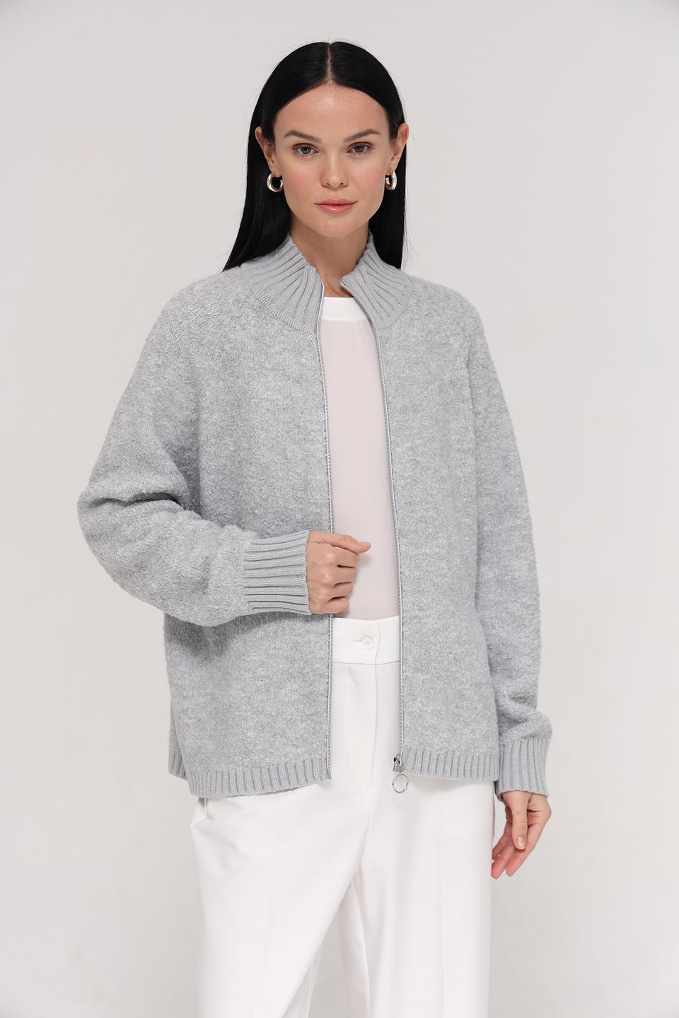 Жакет Marc Aurel серый на молнии
