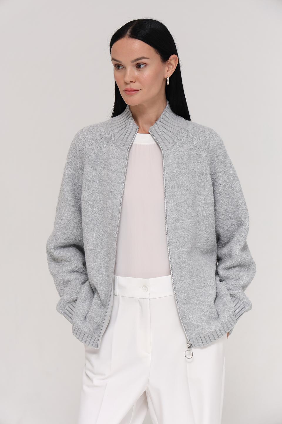 Жакет Marc Aurel серый на молнии