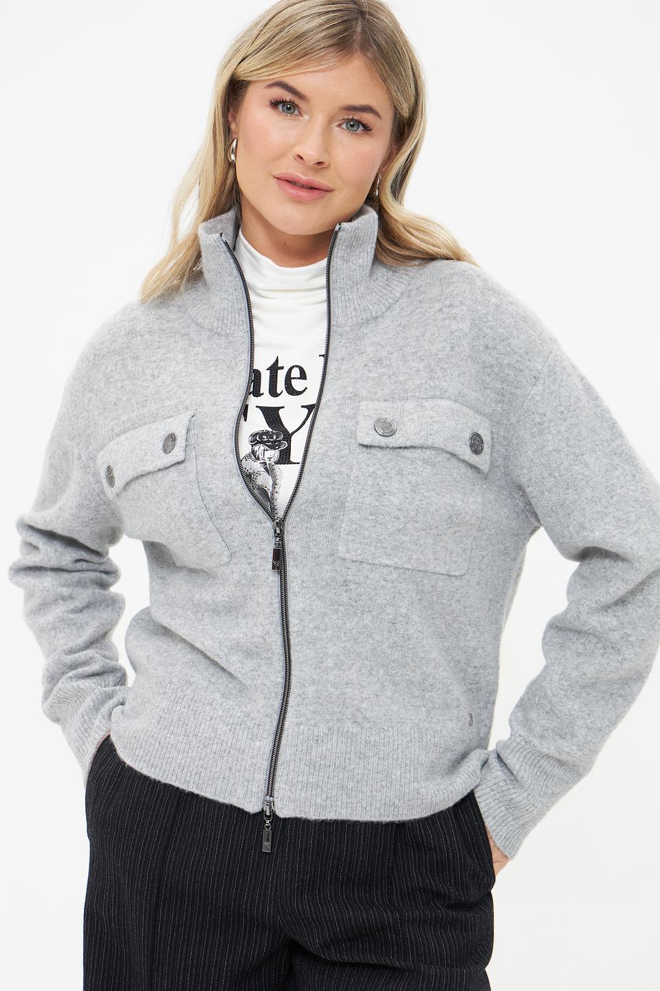 Жакет Monari серый с карманами