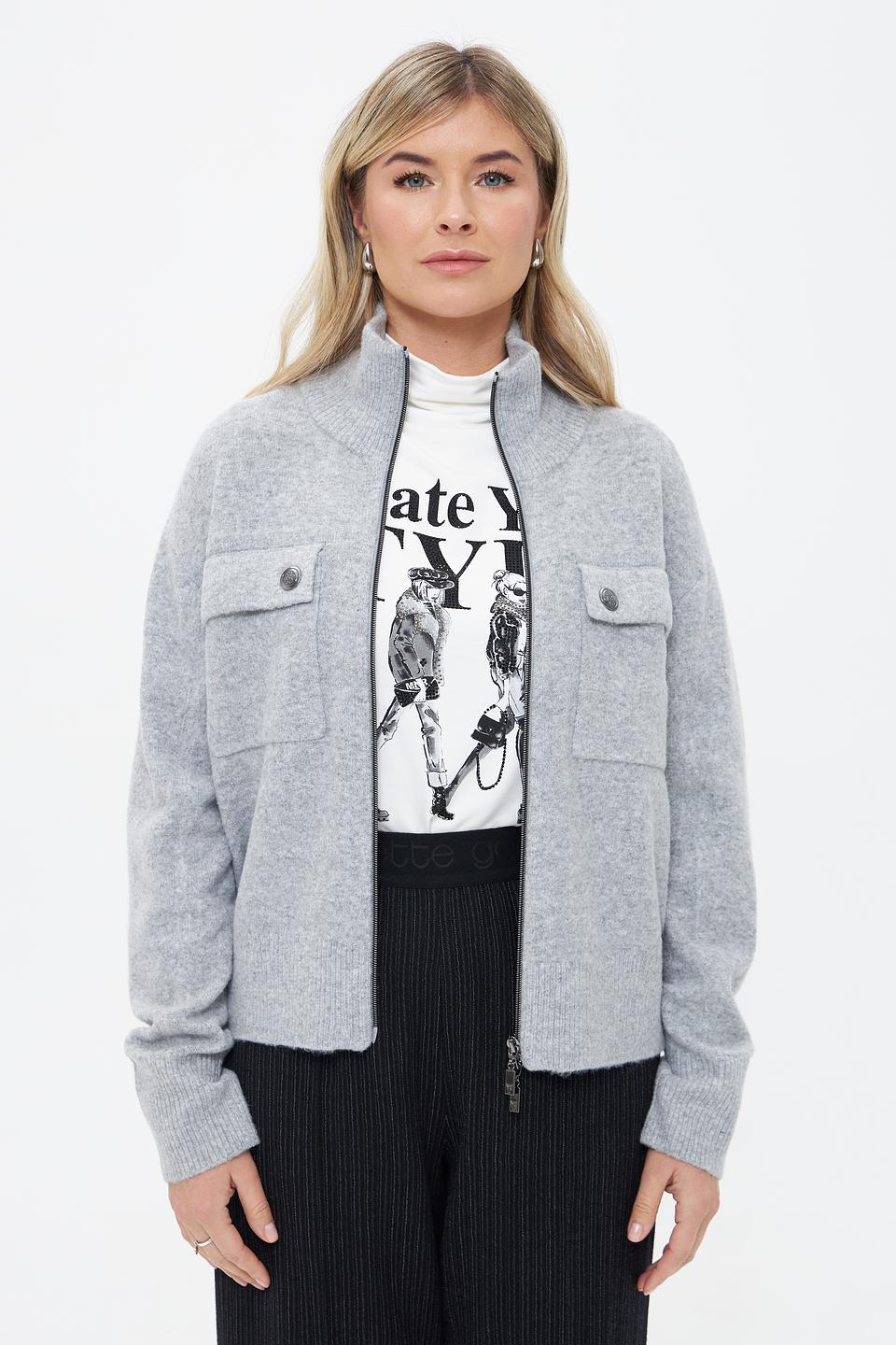 Жакет Monari серый с карманами