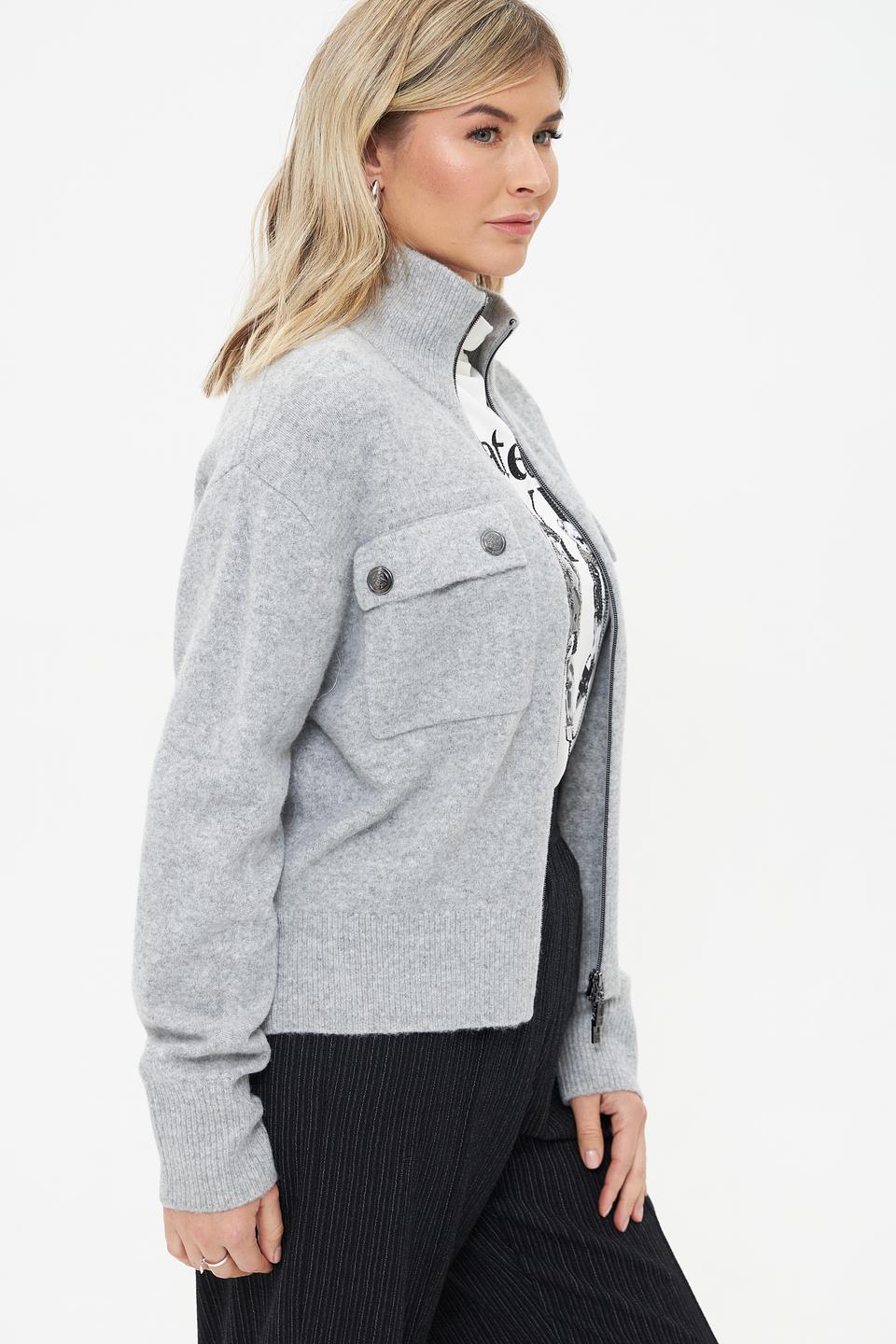 Жакет Monari серый с карманами