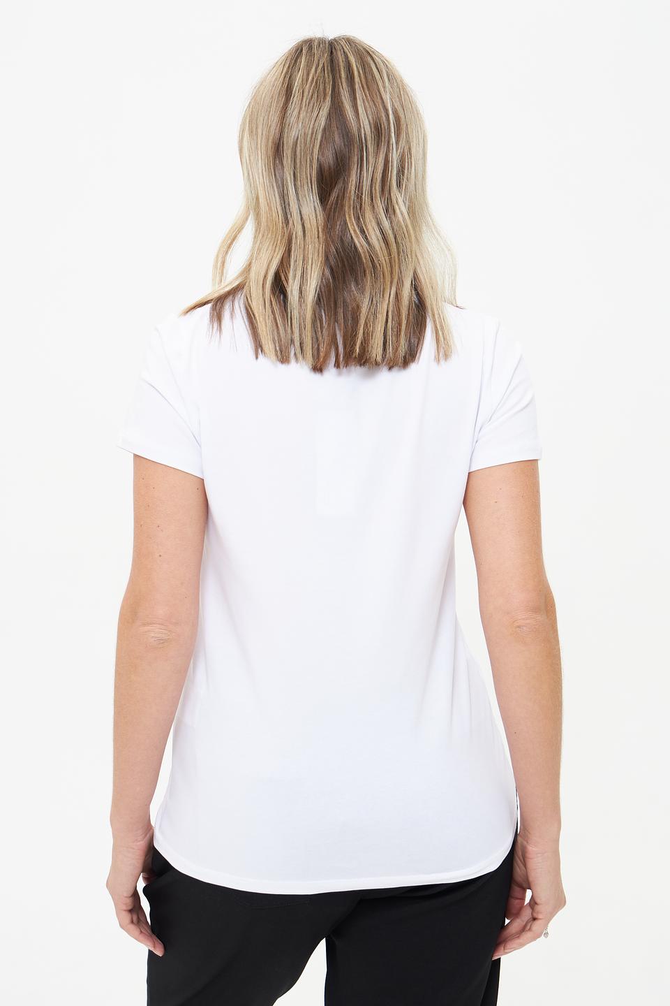 Футболка More and More с принтом белая