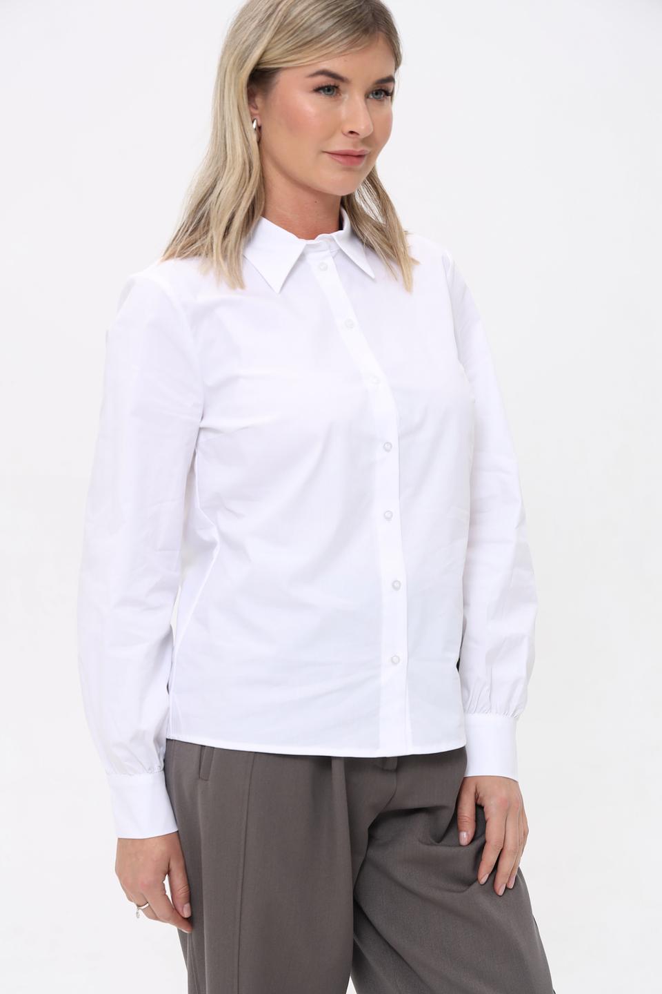Рубашка More and More белая с длинным рукавом