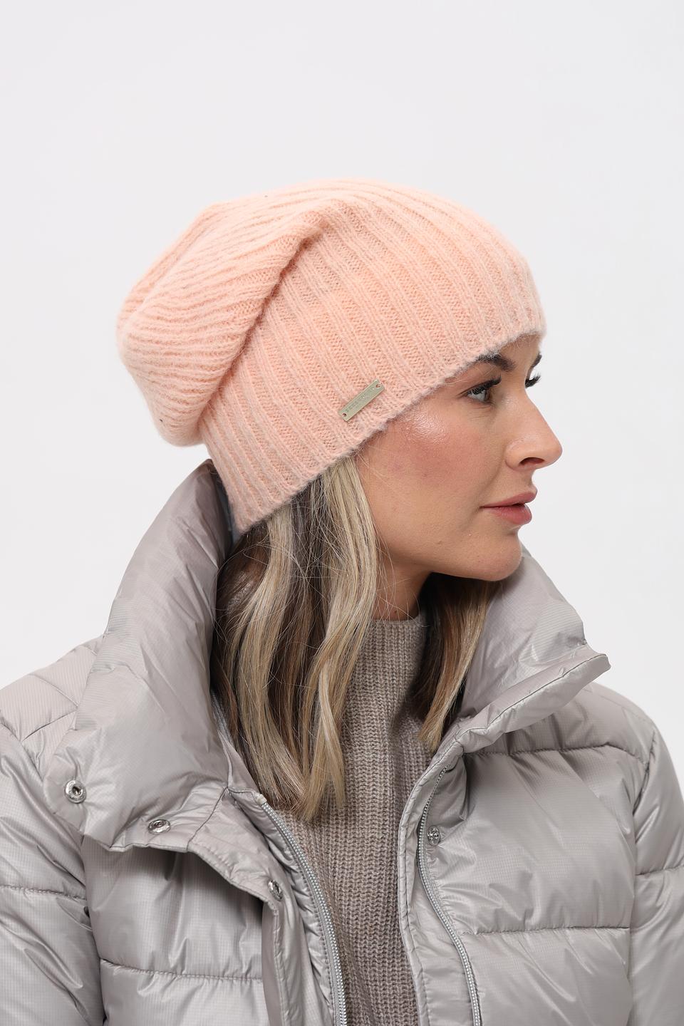 Шапка Seeberger пудрово-розовая