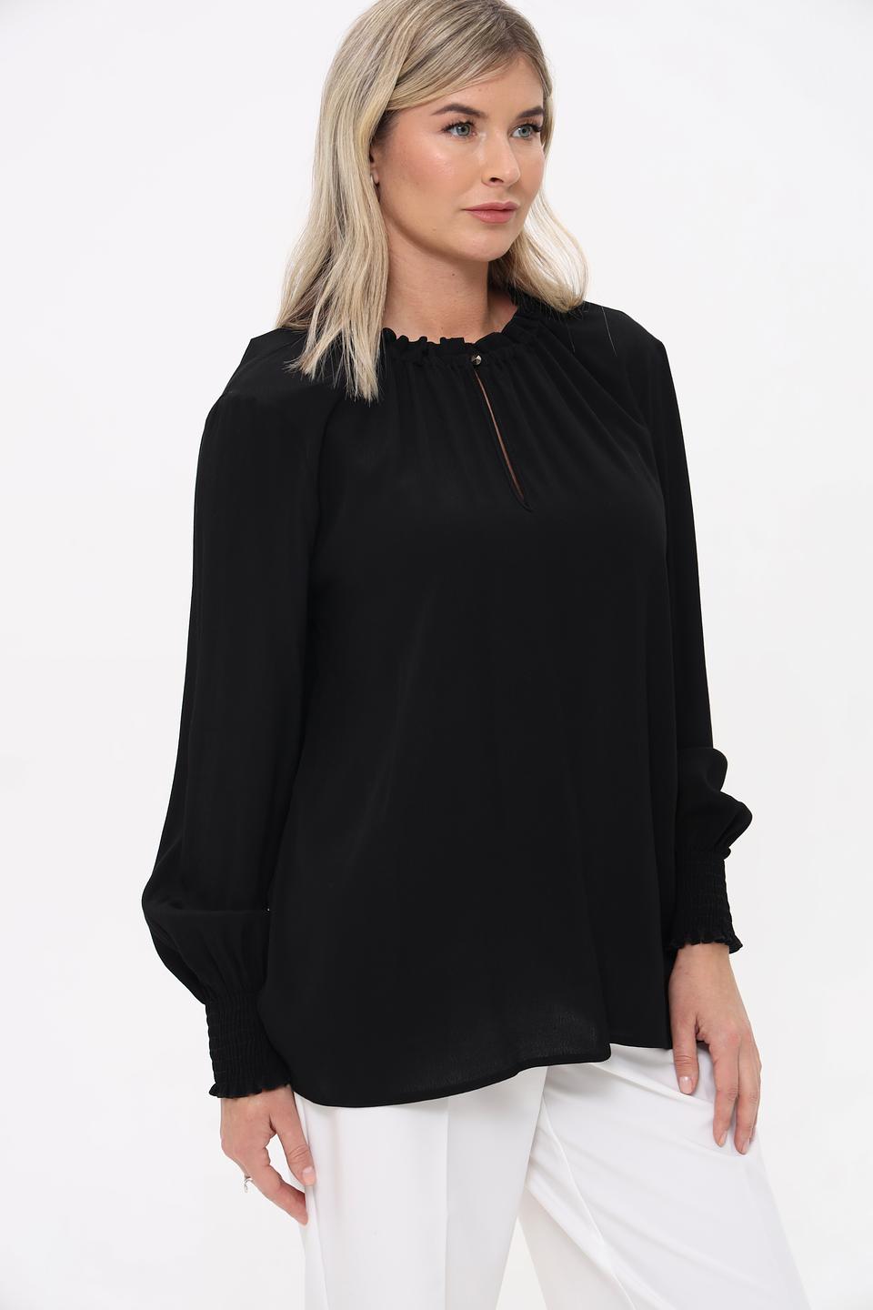 Блуза Cinque чёрная с рукавами-фонариками