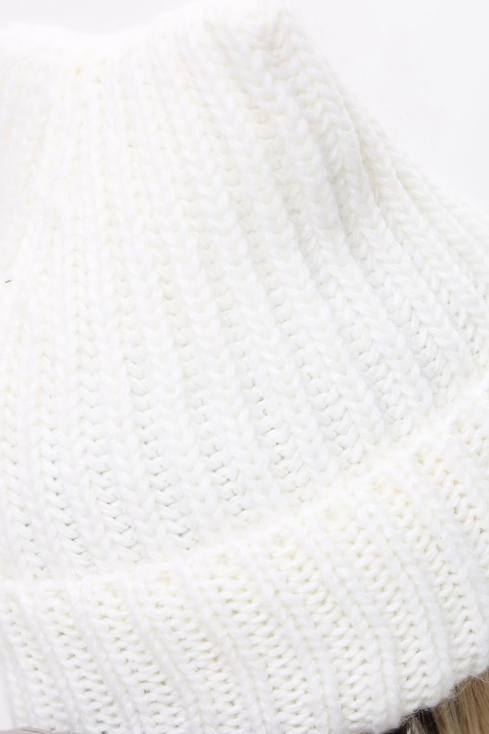 Шапка Marhatter вязаная белая