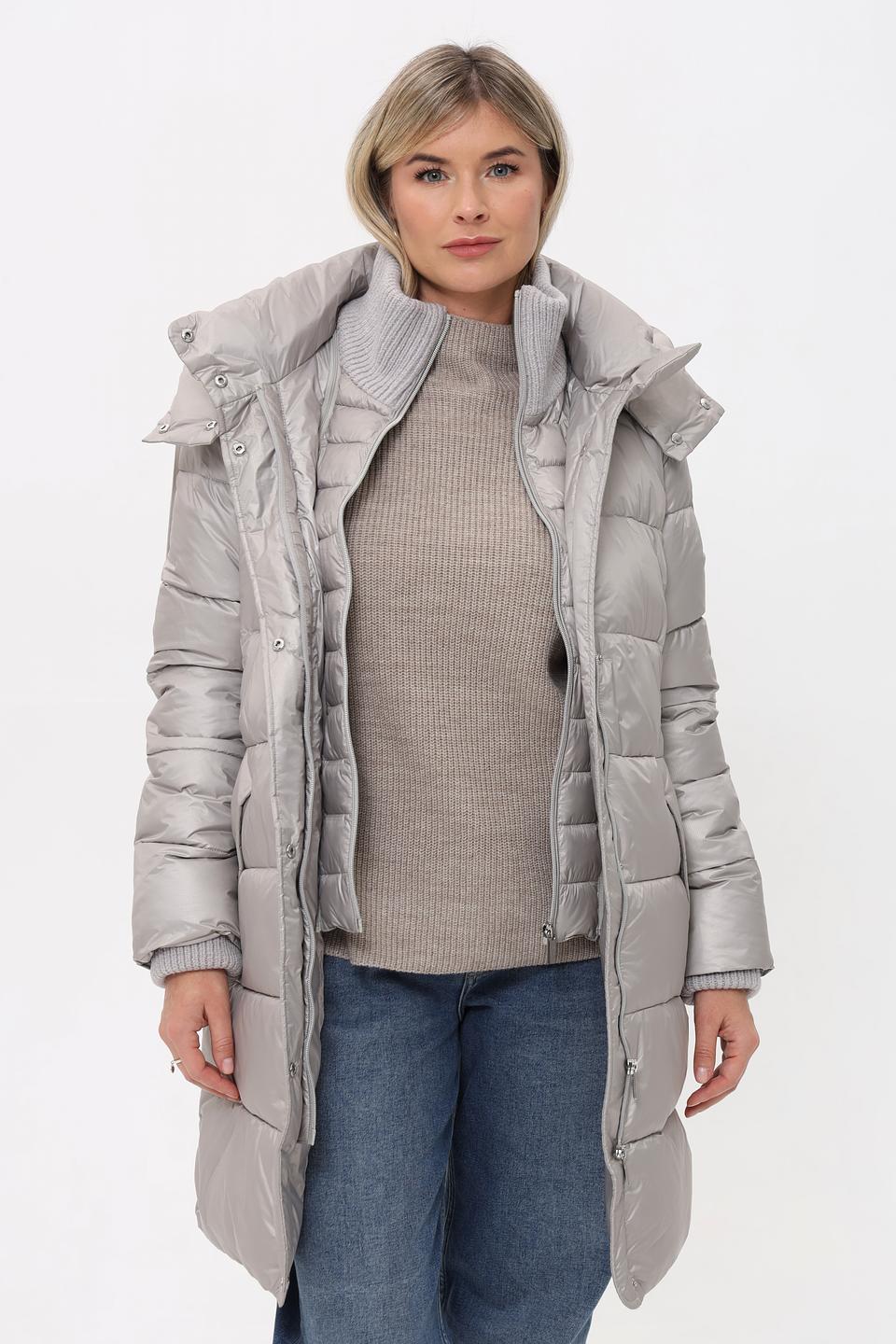 Пальто Milestone стеганое серое