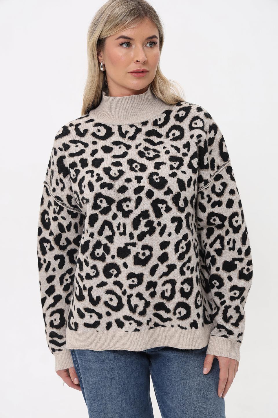 Пуловер Broadway с леопардовым принтом