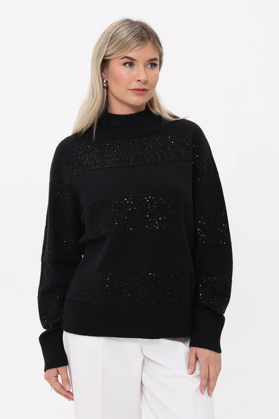 Пуловер Gerry Weber с пайетками чёрный