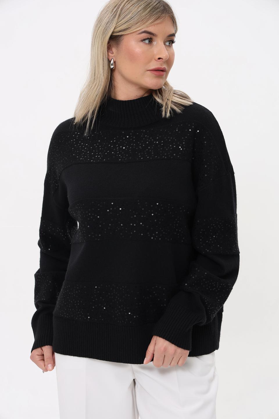 Пуловер Gerry Weber с пайетками чёрный