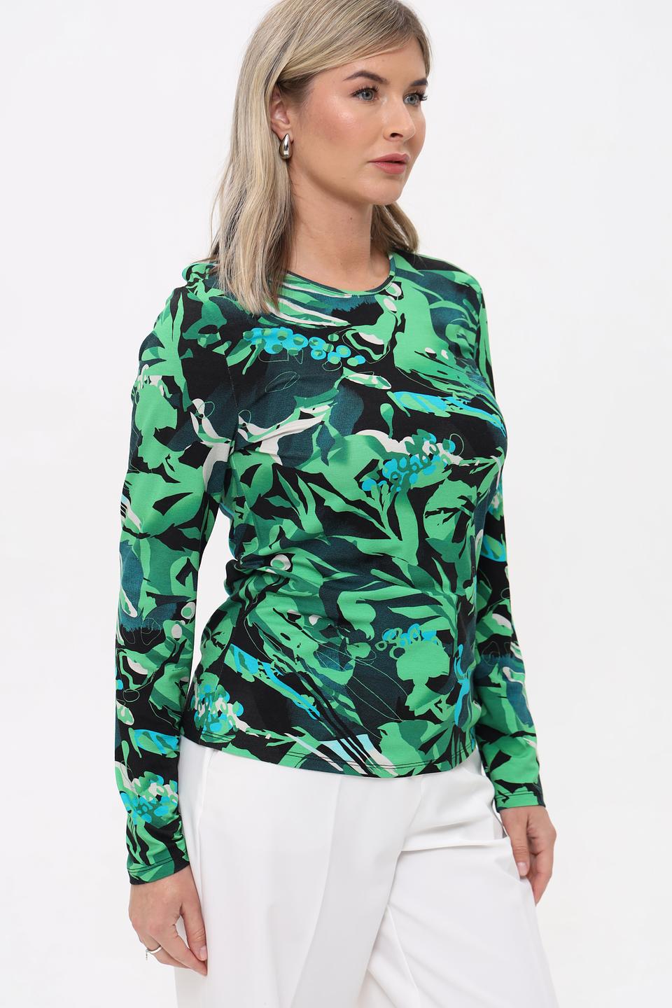 Футболка Lebek с цветочным принтом