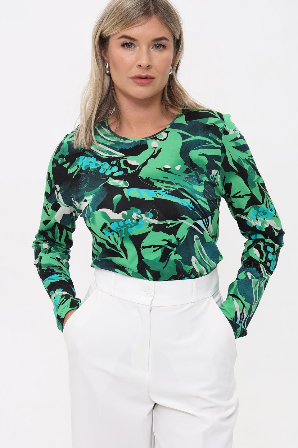 Футболка Lebek с цветочным принтом