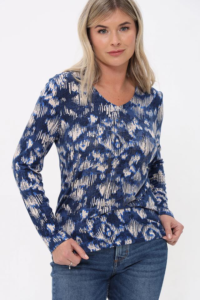 Футболка Barbara Lebek с принтом синий