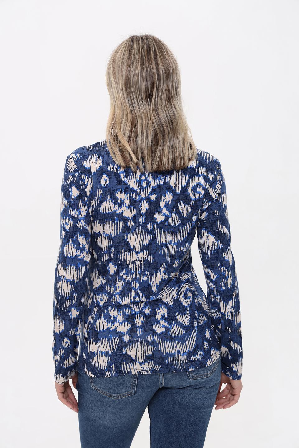 Футболка Barbara Lebek с принтом синий