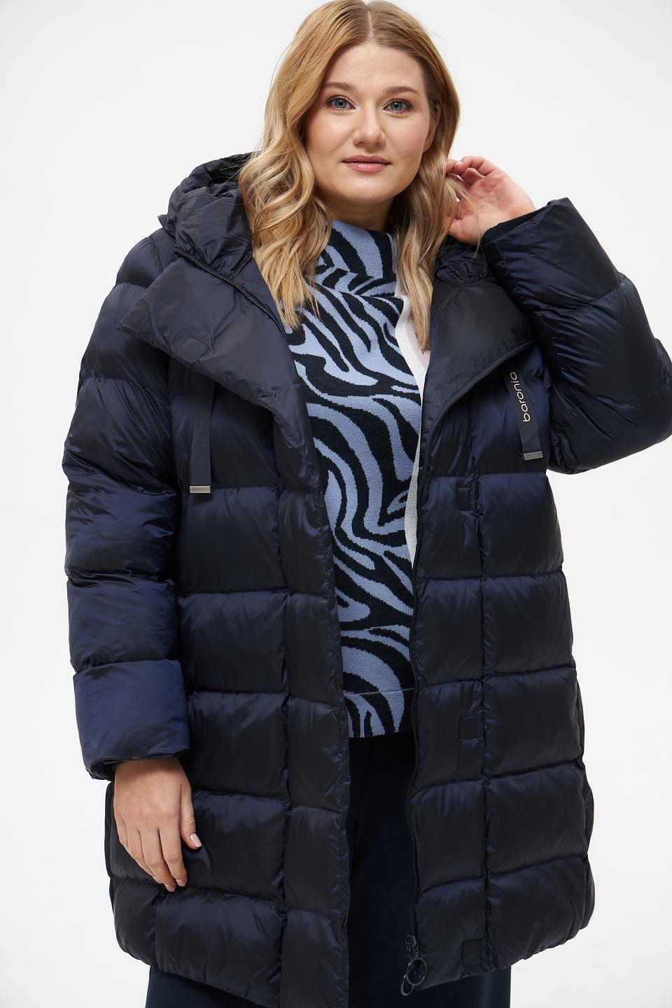 Пальто Baronia стеганое тёмно-синее