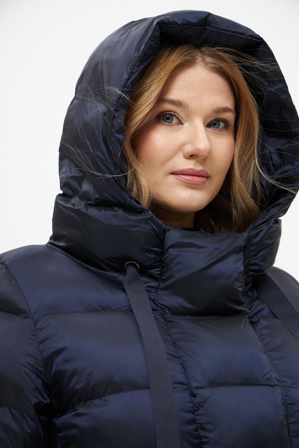 Пальто Baronia стеганое тёмно-синее