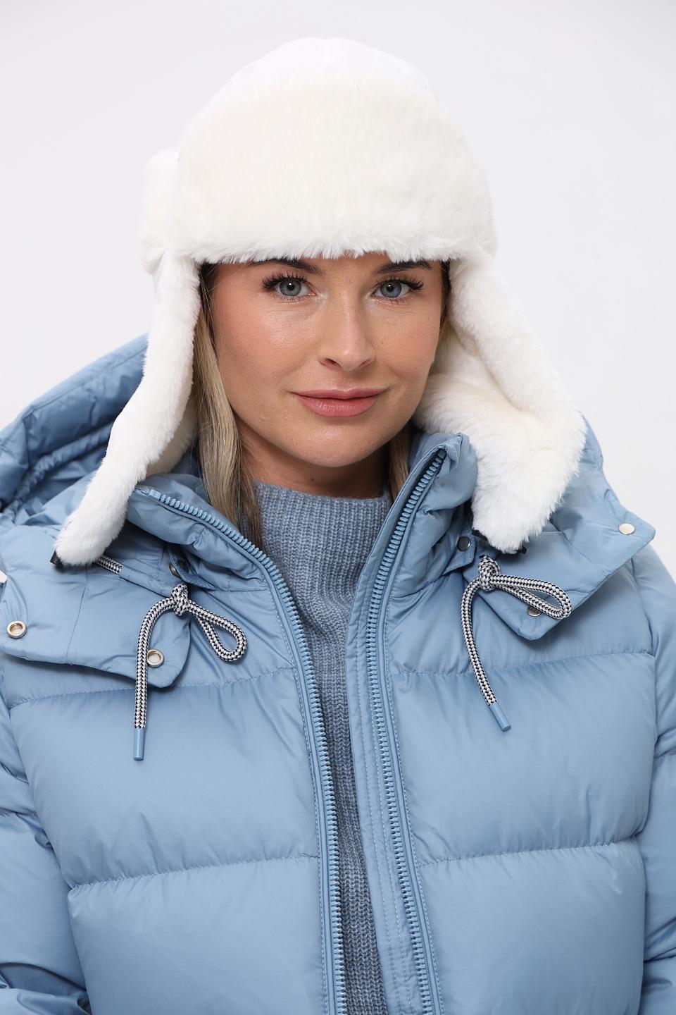 Шапка Seeberger с меховой отделкой