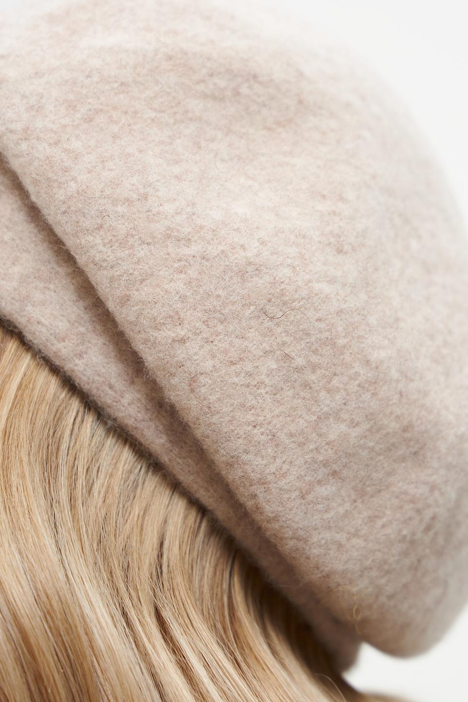 Берет Seeberger шерстяной бежевый