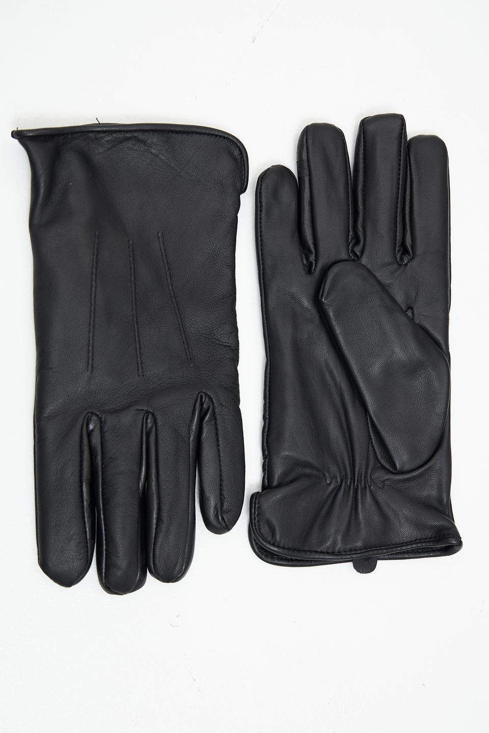 Перчатки кожаные Bugatti ACC чёрные