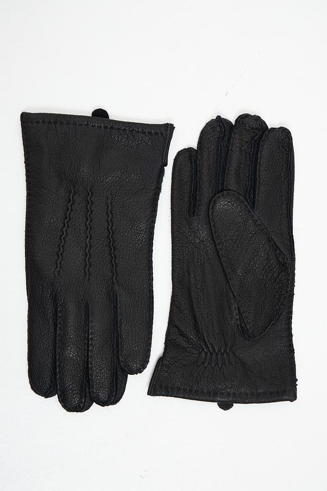 Перчатки кожаные Bugatti ACC чёрные