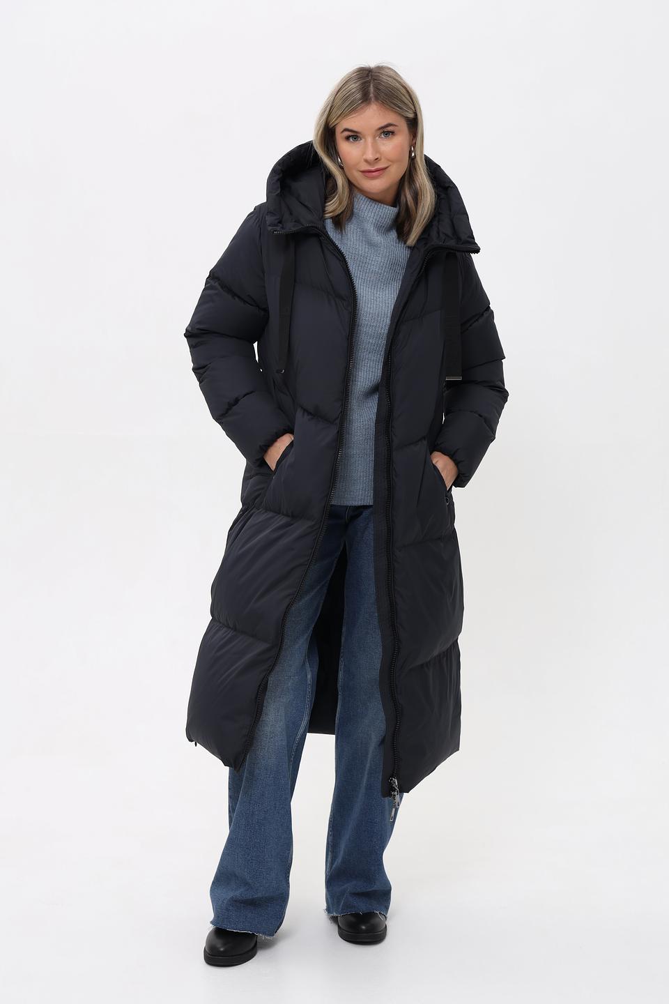 Пальто Heyer стеганое чёрное