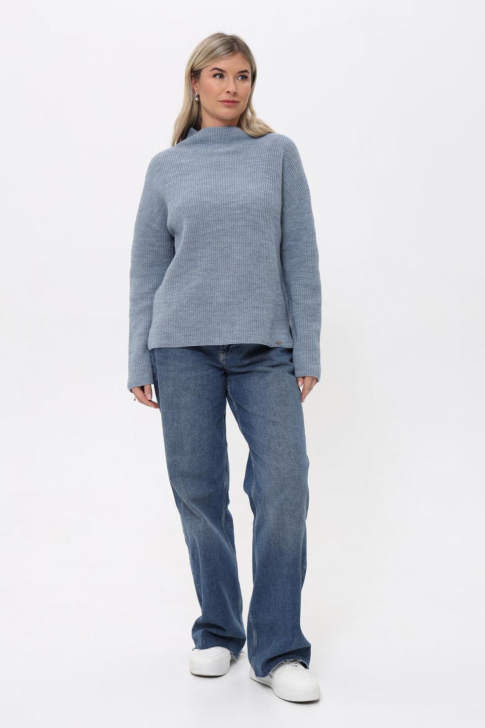 Пуловер Cinque с горлом голубой