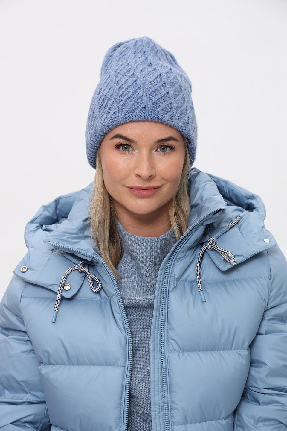 Шапка Marhatter вязаная голубая