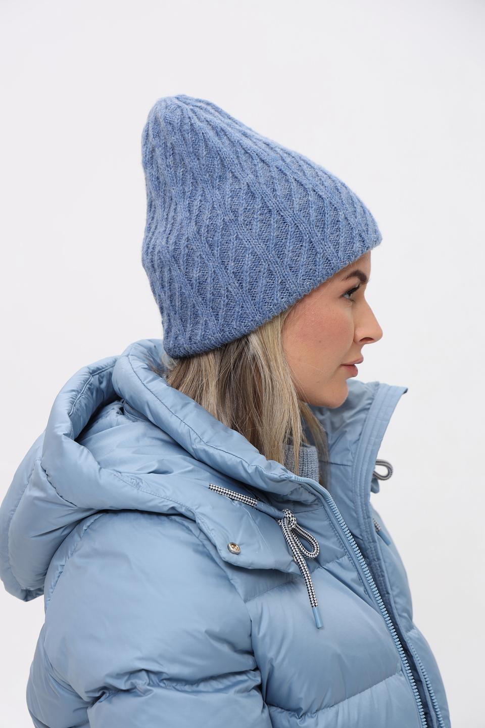 Шапка Marhatter вязаная голубая