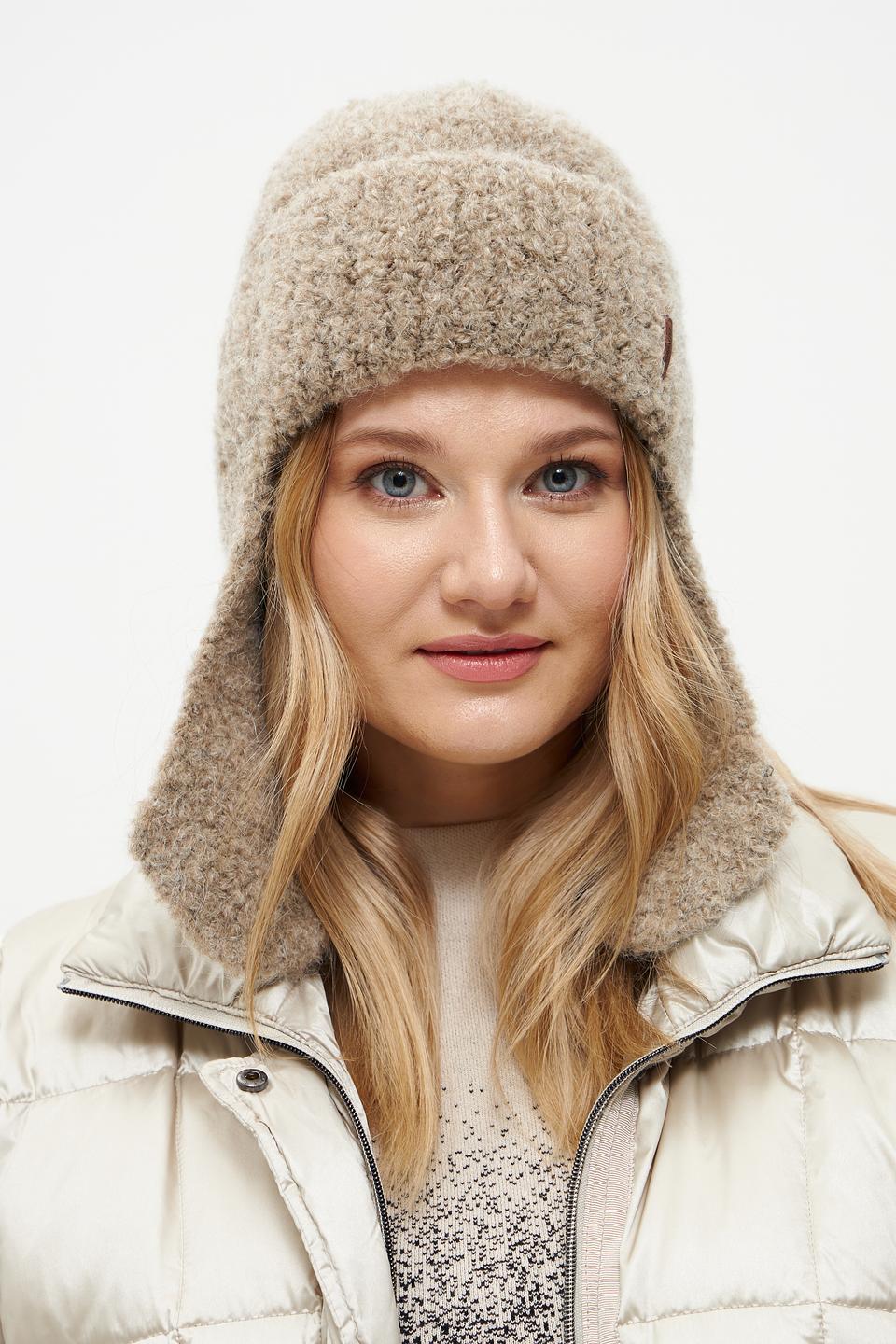 Шапка Marhatter с ушами бежевая