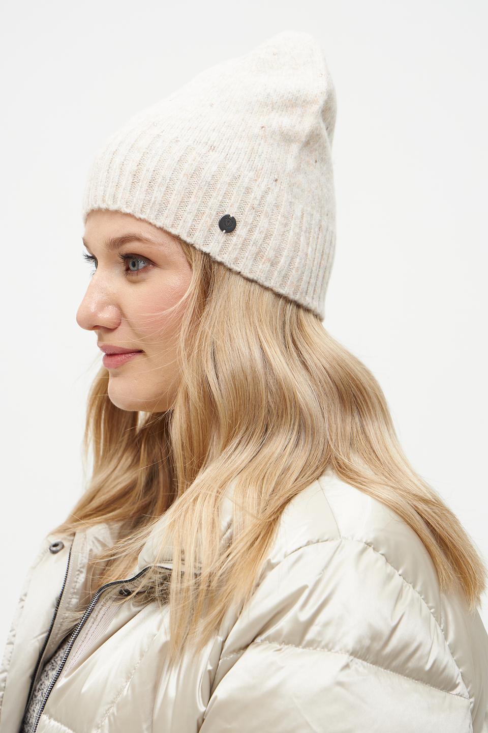 Шапка Fraas вязаная бежевая